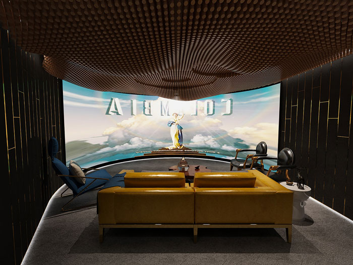 集團辦公室電影廳裝修設計效果圖