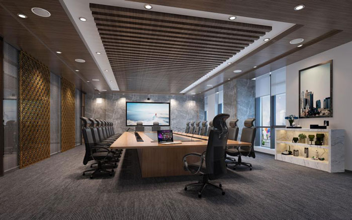 杭州良渚辦公室大會議室裝修設計效果圖