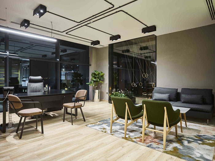 管道公司總經理辦公室裝修設計效果圖