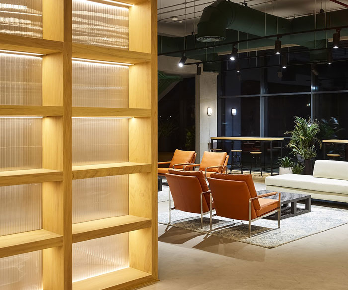 管道公司辦公室負一樓休息區裝修設計效果圖