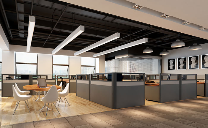 企業孵化器辦公室辦公區裝修設計效果圖