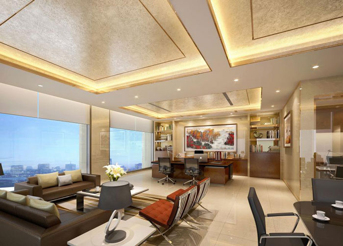 杭州富陽董事長辦公室裝修設(shè)計效果圖