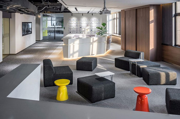 園區辦公室接待區裝修設計效果圖