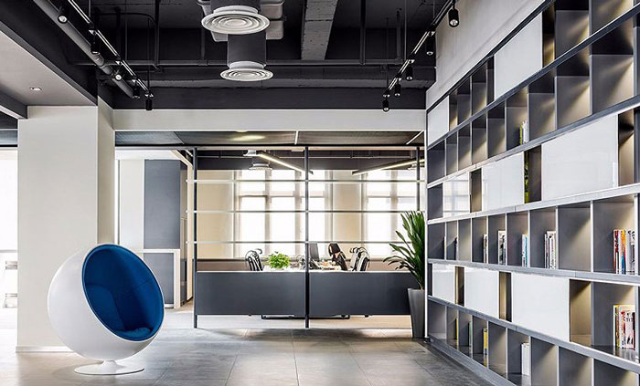 園區辦公室閱讀區裝修設計效果圖