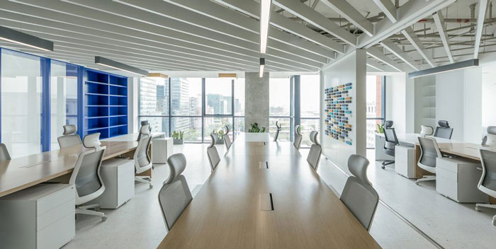 杭州武林廣場辦公室辦公區裝修設計效果圖