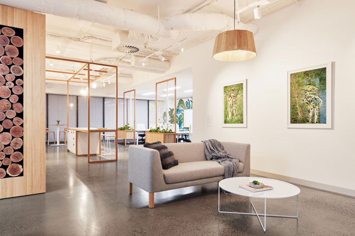 金融服務公司辦公室接待區裝修設計效果圖