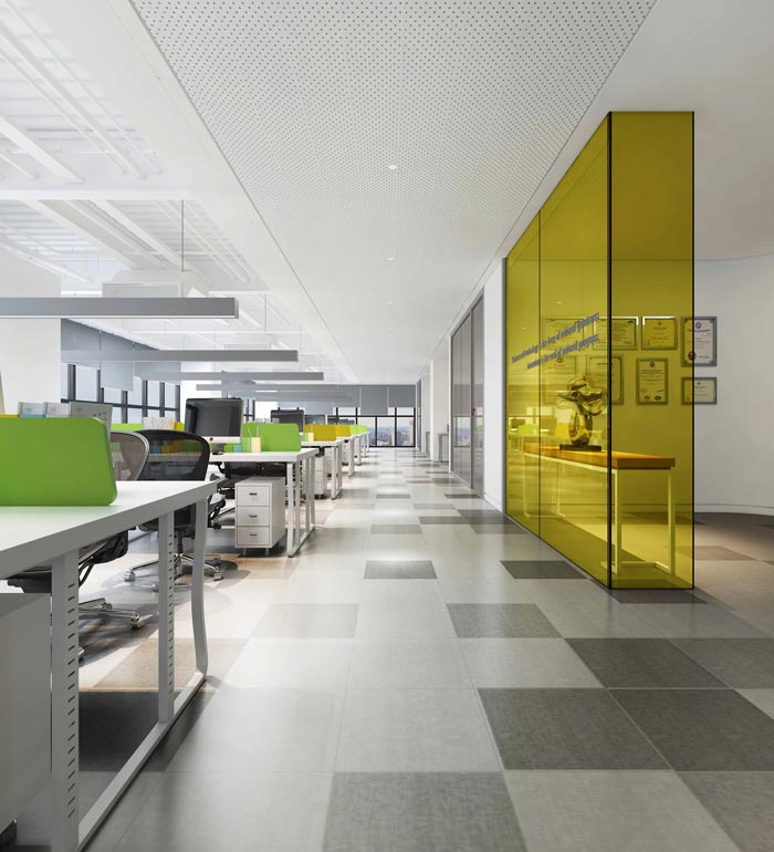 新公司辦公室辦公區(qū)裝修設計效果圖