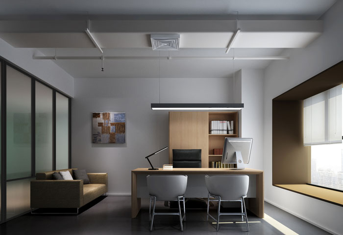 企業寫字樓經理辦公室裝修設計效果圖