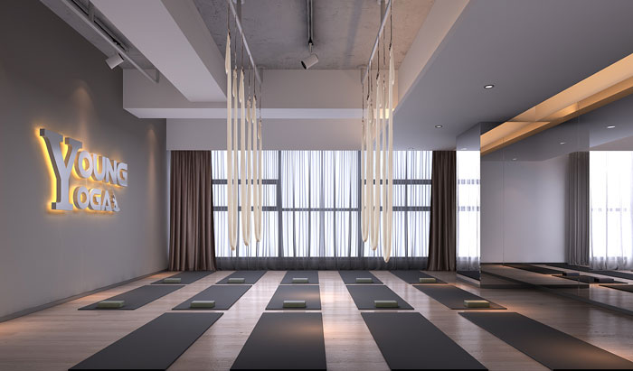 瑜伽館瑜伽區(qū)裝修設計效果圖