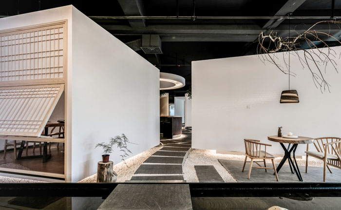 禪意辦公會所洽談區裝修效果圖