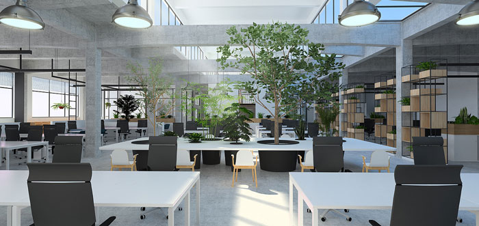 廠房辦公室辦公區改造裝修設計效果圖