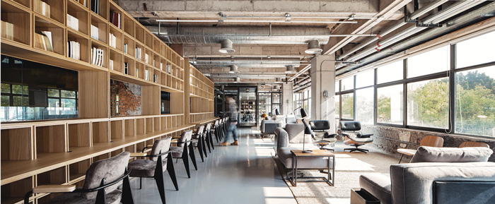 廠房辦公空間閱讀區改造裝修設計效果圖