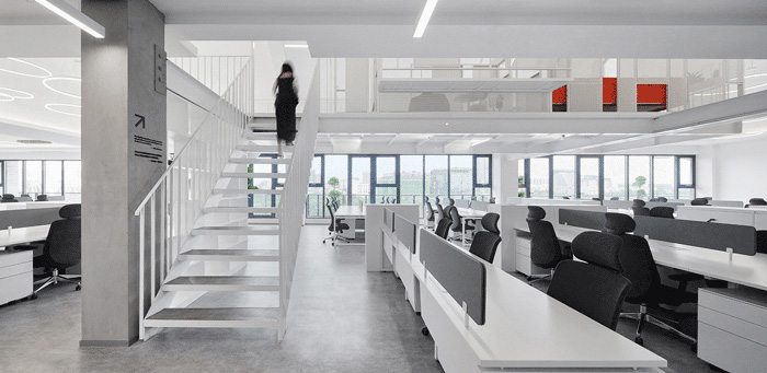 科技辦公樓辦公區域裝修設計效果圖