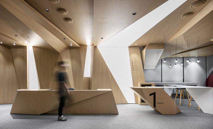 寫字樓辦公室前臺裝修設計效果圖