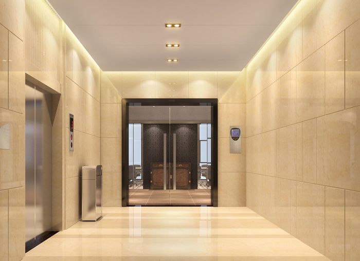 中式摩登風格辦公室入口裝修設計效果圖