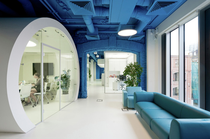 傳媒辦公室進門區裝修設計效果圖