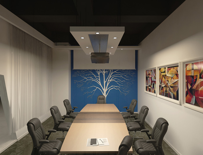 創業園區辦公樓會議室裝修設計效果圖