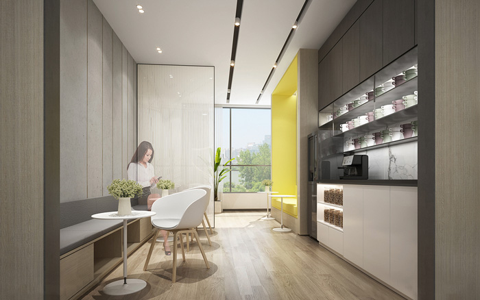 藝術學校休息區(qū)裝修設計效果圖