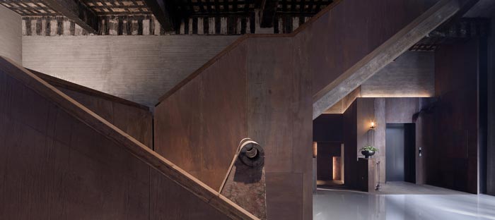 陽朔糖舍酒店畫廊前廳裝修設計效果圖