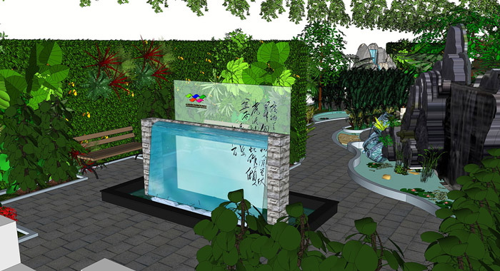 生態(tài)餐廳進門區(qū)效果圖
