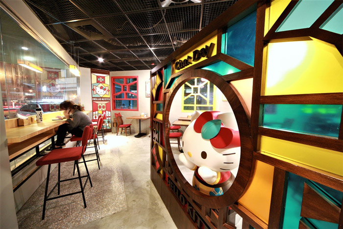 hello kitty主題餐廳進門區裝修設計效果圖