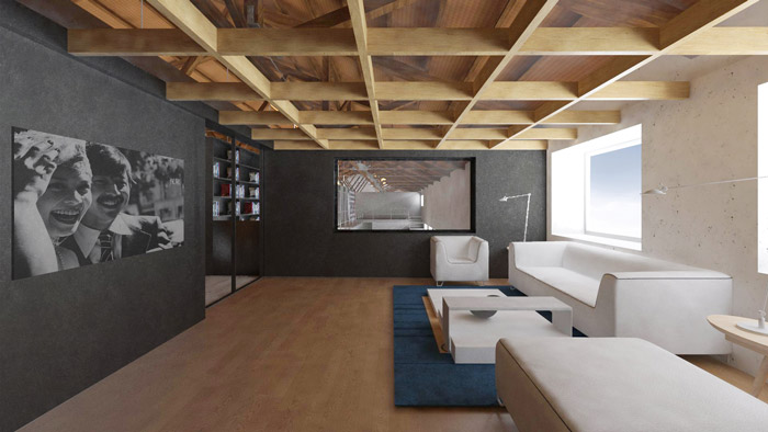 工業廠房洽談區裝修設計效果圖