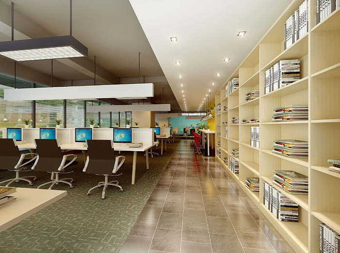 電商科技公司辦公室辦公區裝修設計效果圖