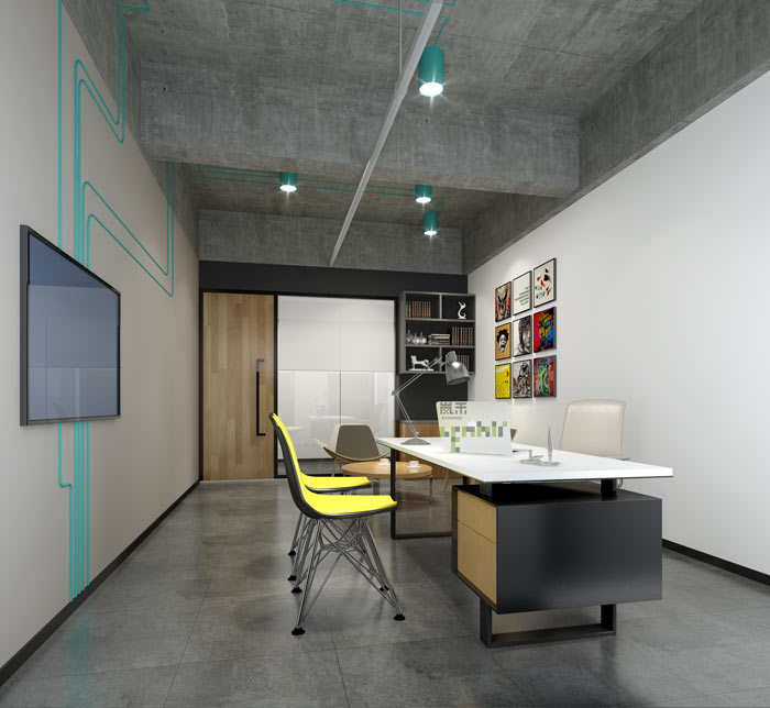 通信科技公司主管辦公室裝修設計案例效果圖