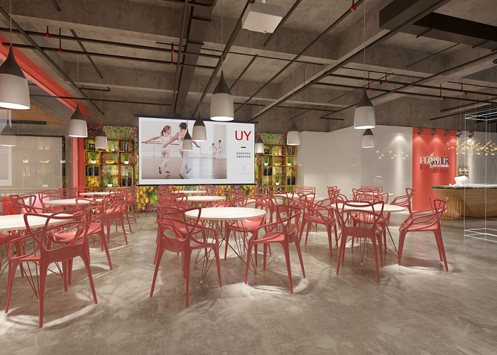 舞蹈培訓班接待區(qū)裝修設計效果圖