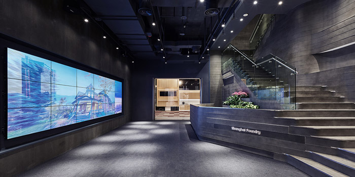 科技園區(qū)辦公樓入口裝修設計效果圖