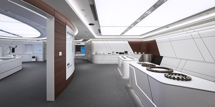 科技園區(qū)辦公樓展廳裝修設計效果圖