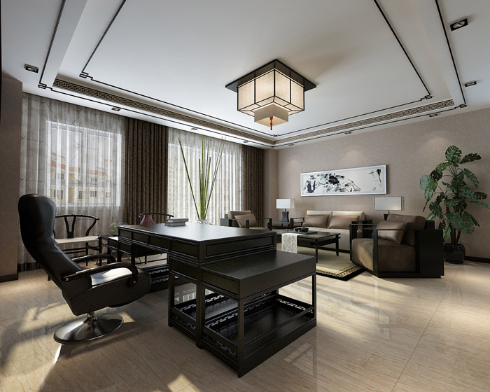 私人辦公室辦公區裝修設計效果圖