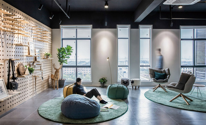 電商辦公室休息區(qū)裝修設計效果圖