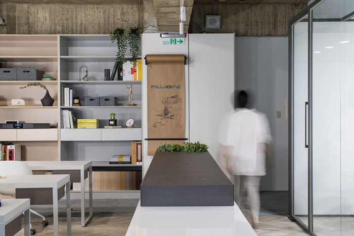 灰色系辦公室辦公區裝修設計效果圖