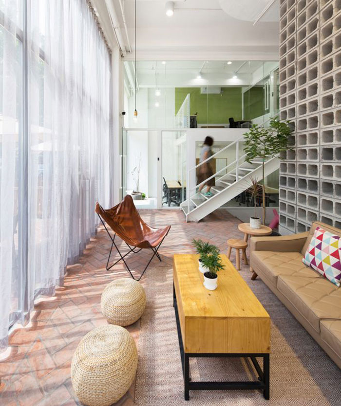 工廠改造辦公室接待區裝修設計效果圖