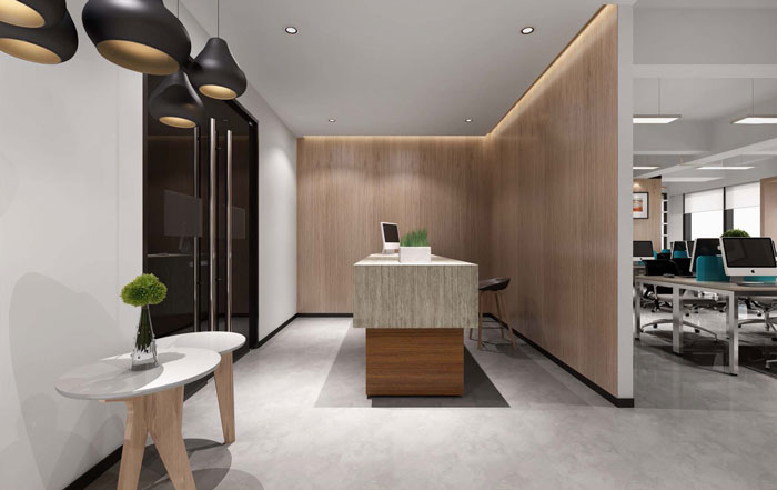 食品公司辦公室接待區裝修設計效果圖