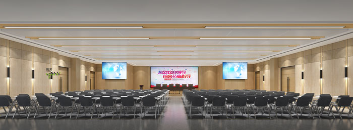 杭州環保公司辦公室大會議室裝修設計效果圖