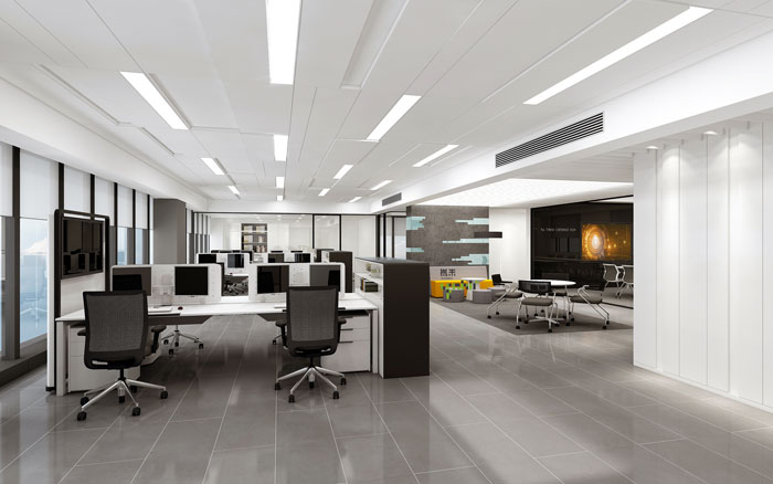 杭州智能廠房辦公樓辦公區裝修設計效果圖