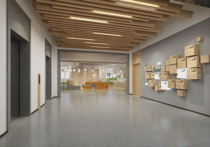 杭州聯合辦公進門區裝修設計效果圖