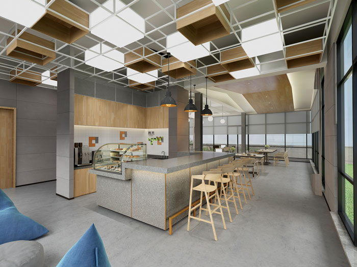 杭州聯合辦公茶水間裝修設計效果圖