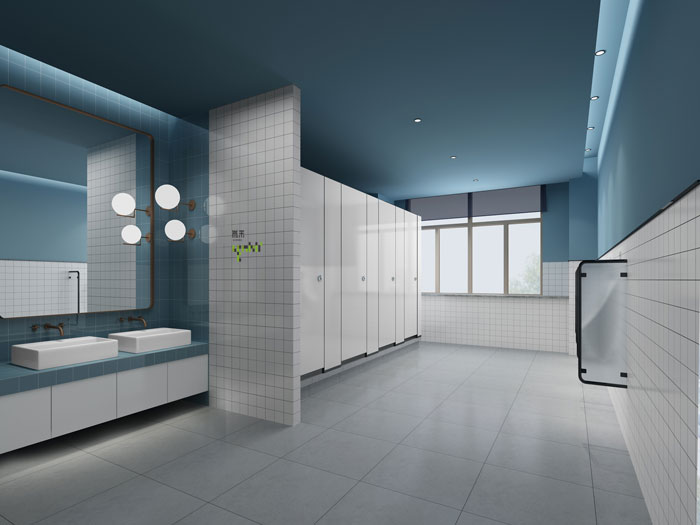 杭州聯合辦公男衛生間裝修設計效果圖