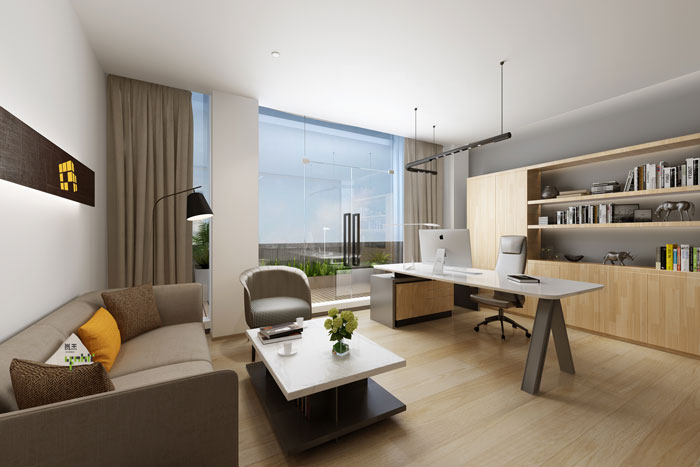 杭州聯合辦公總經理辦公室裝修設計效果圖