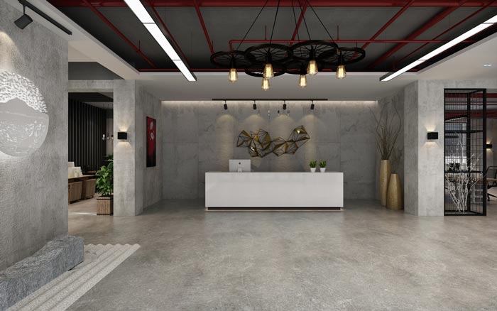 工業風辦公室前臺設計效果圖