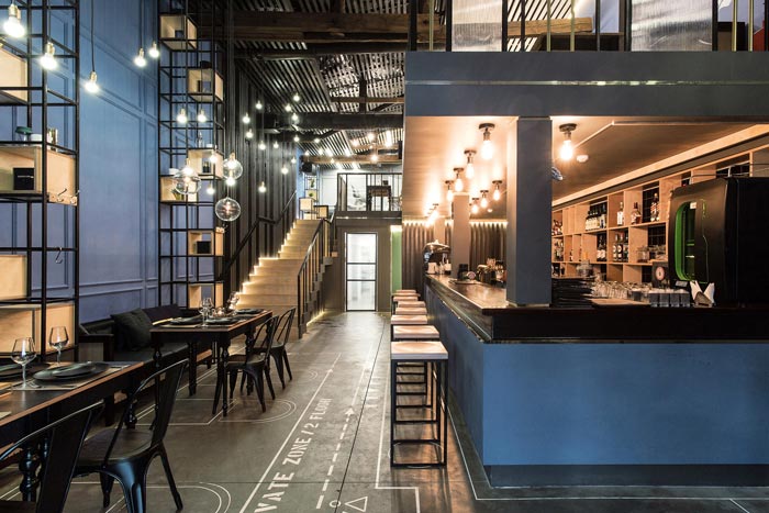 233平方工業風酒吧吧臺設計方案